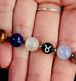 Handmade 'Taurus' Zodiac Themed Crystal Intention Bracelet ♉🐂📿