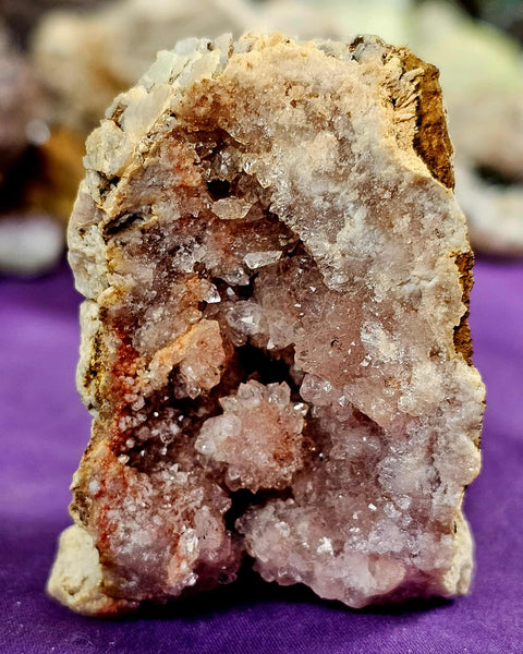Raw Pink Amethyst Crystal Geode 🌸✨🩷💎