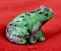 Ruby & Zoisite Crystal Frog Figurine 🐸