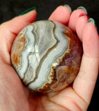 Amethyst & Agate Crystal # 2 💜✨🔮🧡🤍