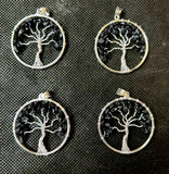 Shugnite Tree of Life Silver Wire Wrapped Crystal Pendant