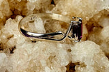 925 Sterling Silver Ring w/Ruby Rectangular & White Sapphire Accent Gemstones ❤️✨🤩💍🩷🤍