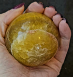 Yellow Fluorite Crystal Sphere 🟡💛🔮✨