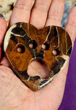 Mixed Jasper Crystal Paw Print in Heart 🐕🐾🐈✨🥹🤎