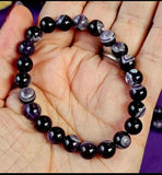 Chevron Amethyst Crystal Stretch Bracelet 📿✨💜