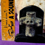 Pyrite & Black Obsidian Crystal Tombstone 🪦🖤💀⚜️