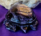 ✨RARE✨ MD. Grade A++ Purple Mica Crystal Turtle Carving 🐢✨ 🤩 🤯 💜🐢