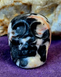 Yellow Zebra Jasper Crystal Mini Skull 💀 🦓💛🤍🖤✨