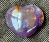 BLUE Flower Agate Crystal Puffy Heart ✨💛💜💙🔵