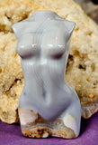 White Banded Agate Crystal Female Torso Carving 🤍✨🤩♀️🐻‍❄️