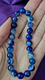Blue Dyed Agate Crystal Stretch Bracelet 📿✨💙🔵