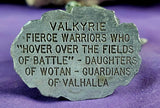 Vintage Pewter Winged Valkyrie Figurine w/Crystals