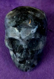 Larvikite Crystal Mini Skull 💀🩶💎✨🖤