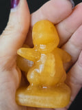 Orange Calcite Crystal Pokemon Charmander Figurine 🔥🦎🧡🍊