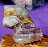 Alicorn Unicorn Pegasus Banded Rainbow Fluorite Crystal Figurine ✨🤩💎🦄🪽💜🌈