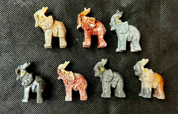 Soapstone Elephant Carvings