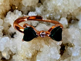 Adjustable Rose Gold Colored GENUINE Malachite Crystal Ring 🌹💍💎✨💚