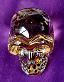 Blown Glass Citrine Skull Carving ✨⚜️💀💛✨