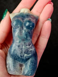 Rainbow Fluorite Crystal Female Torso ✨ 💜🤩🌈💚♀️