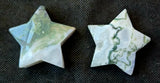 Moss & Tree Agate Crystal Puffy Star 💚⭐🤍