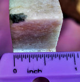 LG. Pink Amethyst Crystal Sun Carving on Rose Gold Colored Metal Display Stand 🌞🩷✨🌻