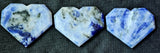 ✨RARE✨ LG. Dumortierite Crystal Faceted Heart 🤍✨😍🤯💙💠