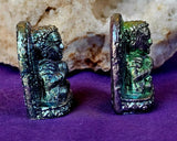 Rainbow Titanium Bismuth Praying Buddha Figurine 🧘‍♀️✨🕉️🙏💚💙