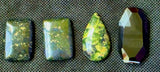 Set of 4 Assorted Crystal Cabochons 💚✨🍏📿