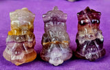 Alicorn Unicorn Pegasus Banded Rainbow Fluorite Crystal Figurine ✨🤩💎🦄🪽💜🌈