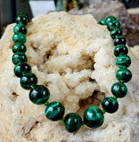 Vintage Malachite Crystal Necklace ✨📿💚🌿🍃🤩