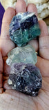 Raw Rainbow Fluorite Crystal Specimen 💚🌈💜💙