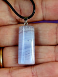 Blue Lace Agate Crystal Necklace 📿✨💙🔵🌊