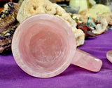 Solid Rose Quartz Crystal Coffee Mug or Tea Cup with Saucer 🩷🍶🍵☕🌹🤩