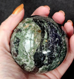 Green Jasper Crystal Sphere 💚🍏🖤