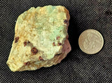 Raw Pegmatite, Amazonite, w/Garnet Inclusions Mineral Specimen ✨🤩🤯🤍🩵♥️