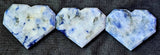 ✨RARE✨ LG. Dumortierite Crystal Faceted Heart 🤍✨😍🤯💙💠