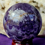 Chevron Amethyst Crystal Sphere #2 ✨🤍🔮💜☪️