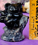 Black Obsidian & Yooperlite Crystal Koala Mother & Baby Stone Figurine Statue 🖤🐨✨🎍