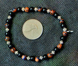 Handcrafted Blue & Goldstone w/Onyx & 925SS Accent Beads ✨📿⚜️💙