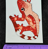 LG. Red Flaming Crested Gecko Sticker ♥️🔥🦎🍒