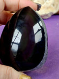 Rainbow Obsidian Polished & Raw Crystal Egg 🥚🌈🖤✨