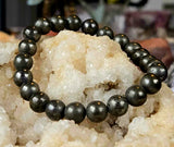 Solid Pyrite Crystal Stretch Bracelet ✨📿⚜️💛