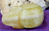 LG. Yellow Banded Fluorite Crystal Skull ☠️💀🟡💛