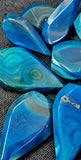 Dyed Blue Agate Crystal Freeform ✨🌀💠🤩💙🔵