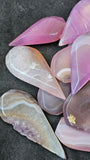 Dyed Pink Agate Crystal Tear Shaped Freeform ✨🩷