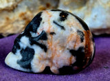 Yellow Zebra Jasper Crystal Mini Skull 💀 🦓💛🤍🖤✨