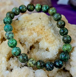 Chrysocolla Crystal Stretch Bracelet 📿✨💚🤩🤯🖤