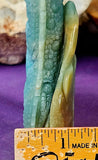 Hand Carved Caribbean Calcite Crystal Stone Iguana  Lizard Figurine 🦎🐚🌊
