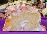 LG. Flower Agate w/Red Hematoid Crystal Slab 🌸✨🤩🌹