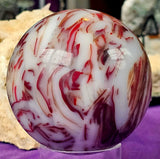 ✨RARE✨ XL Chicken Blood Agate Crystal Sphere ❤️🐔🐓🩸🤍🔮🤩